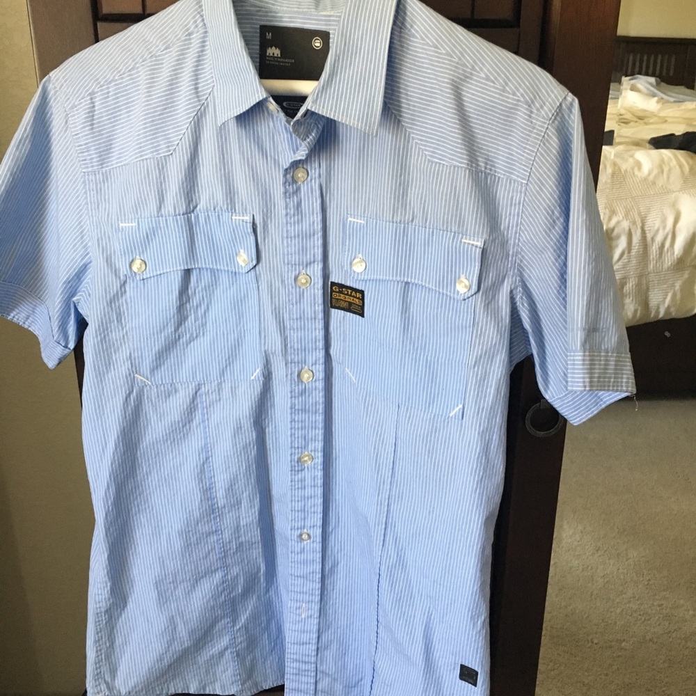 Men’s G- Star button down t-shirt, M